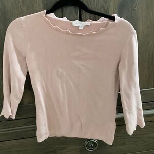 Philosophy Light Pink Long Sleeve Top